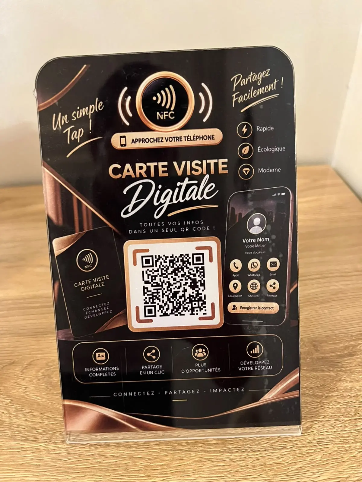 Carte visite digitale · Noir premium