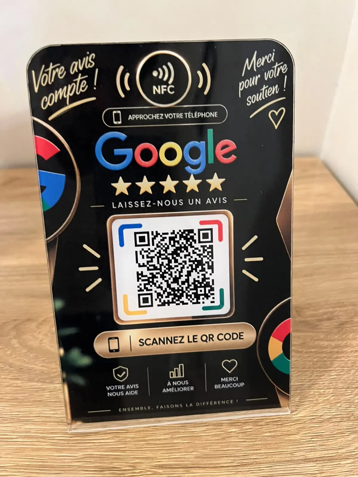 Google Avis · Noir